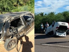 Dois carros se chocam na BR-316 em Petrolândia