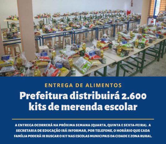 Prefeitura de Parnamirim distribuirá 2.600 kits de merenda