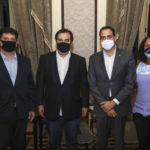 Paulo Câmara recebe Rodrigo Maia e Baleia Rossi no Palácio