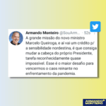 Armando sobre novo ministro da Saúde: “grande missão é mudar cabeça do Presidente”