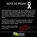 Prefeitura de Orocó emite Nota de Pesar pelo falecimento da senhora Maria Rozilda dos Santos