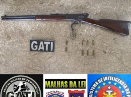Policiais da 1ª CIPM prendem homem por posse ilegal de arma de fogo e munições
