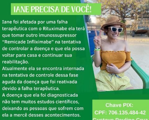 Solidariedade: Iane precisa muito de você! Posso contar com sua ajuda?