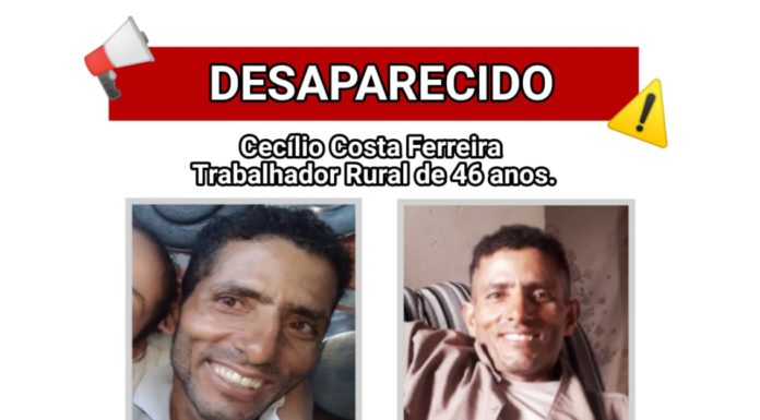 Desaparecido: Cecílio Costa Ferreira, 46 anos