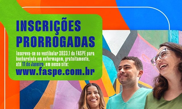 Inscrições prorrogadas! Vem cursar enfermagem na Faculdade de Saúde do Sertão de Pernambuco