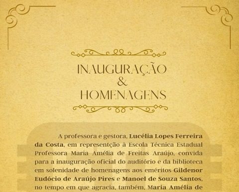 Cabrobó: Biblioteca e Auditório da ETE Professora Maria Amélia de Freitas Araújo serão inaugurados nesta sexta (9)