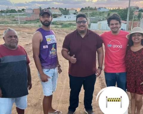 Prefeito Galego de Nanai visita ruas que serão calçadas no bairro Pedrinhas