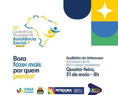 Petrolina promove a 13ª Conferência Municipal de Assistência Social nesta quarta-feira