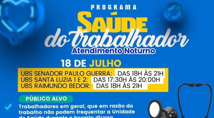 Prefeitura de Santa Maria lança programa noturno ‘Saúde do Trabalhador’ para garantir consultas médicas às pessoas que trabalham durante o dia