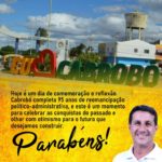 Vereador Tinanan parabeniza Cabrobó pelos seus 95 anos de reemancipação político-administrativa