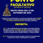 Orocó estabelece ponto facultativo na sexta-feira, dia 13 de outubro