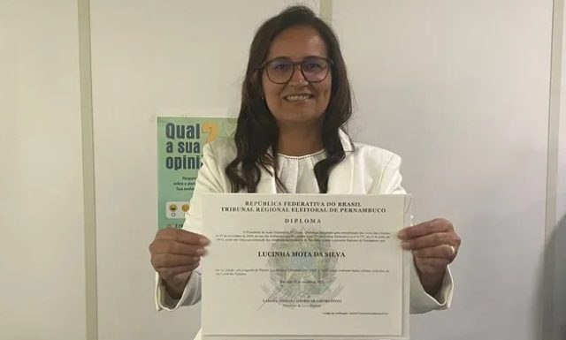 Lucinha Mota toma posse segunda-feira (23) como vereadora de Petrolina; o ato será as 10h da manhã na Fundação Nilo Coelho