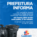 Atenção Cabrobó! Nesta quinta, 12 de outubro não haverá coleta domiciliar de lixo