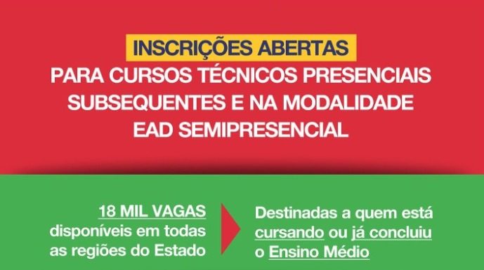 Pernambuco oferece mais de 18 mil vagas em cursos técnicos gratuitos; saiba como se inscrever