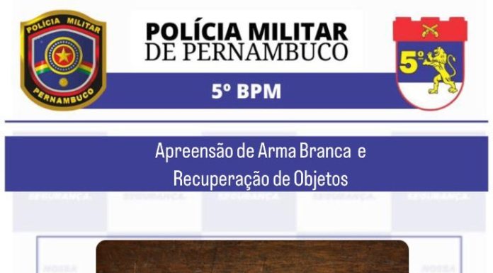 Policiais Militares do 5°BPM prendem em flagrante assaltante de ônibus coletivo no Bairro Loteamento Recife