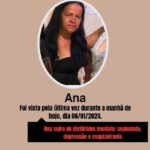 Atenção! Nos ajude a encontrar Ana Maria