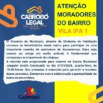 Atenção moradores do Bairro Vila Ipa 1 em Cabrobó