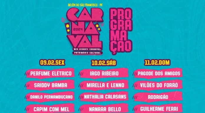 Programação oficial do Carnaval 2024 de Belém do São Francisco-PE!